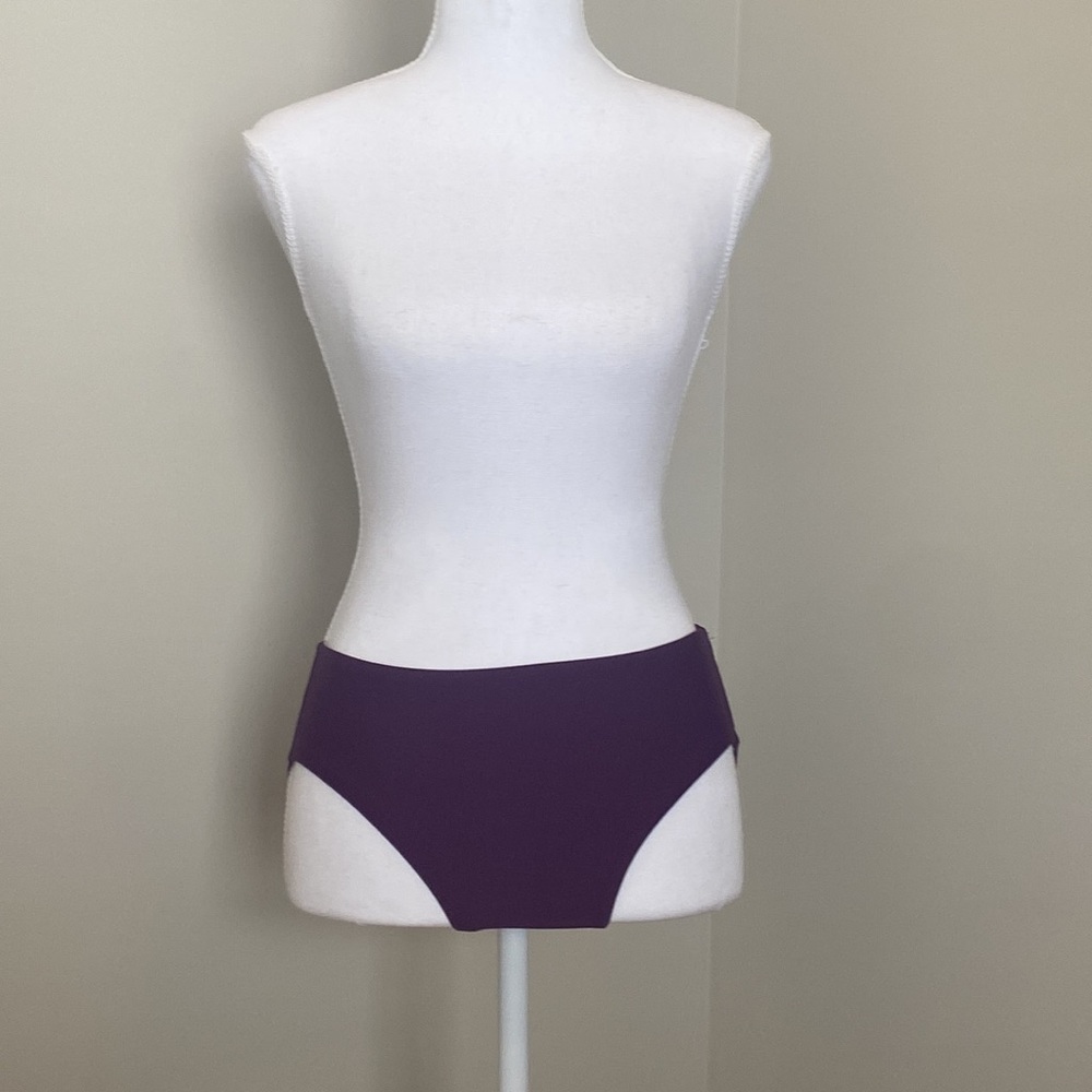 Purple Two-Piece Tankini with Adjustable Straps and Adjustable Ruching - Picture 8 of 12